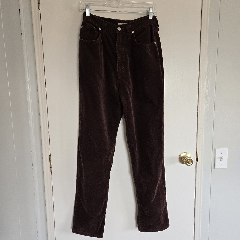 Vintage High Sierra Velour Style Pants Women's 10 Brown High Rise